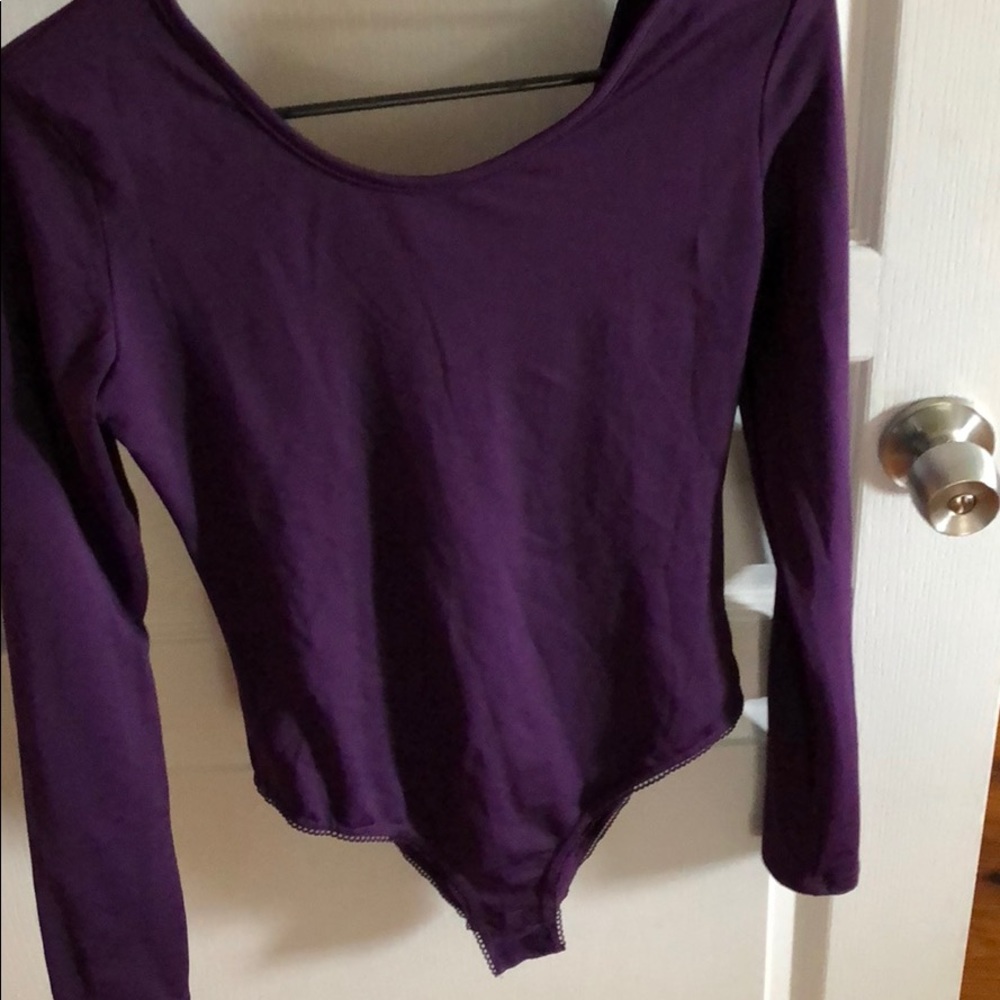 Purple body suit